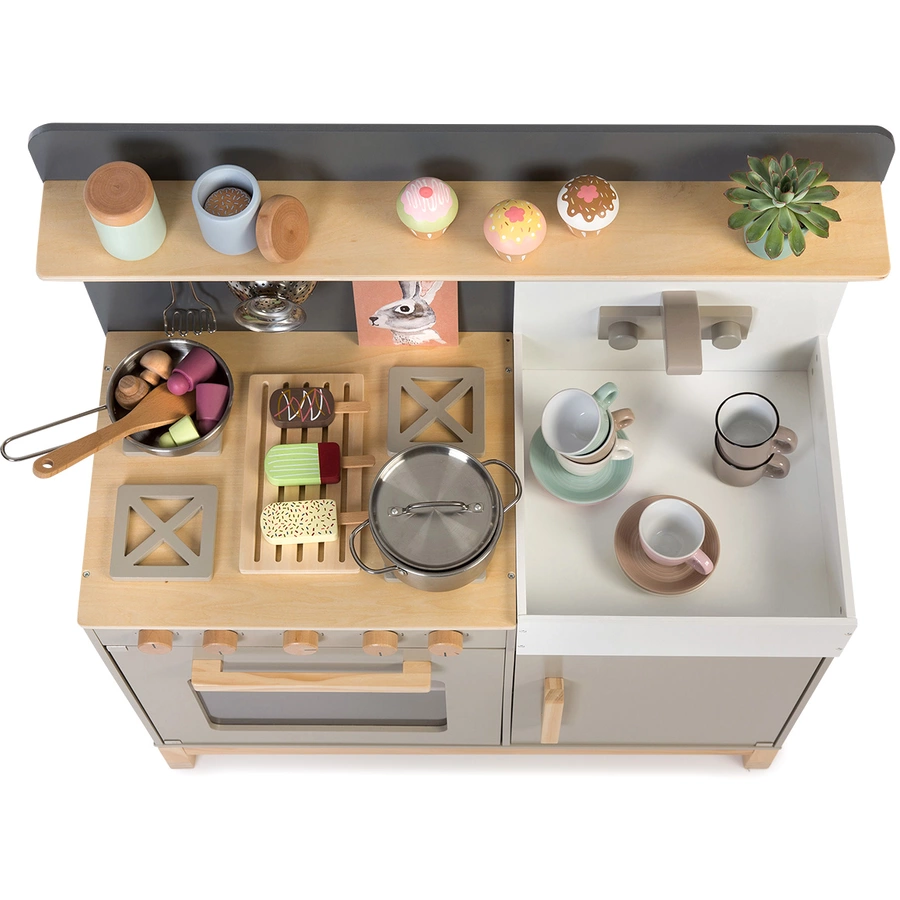MUSTERKIND® Spielküche Linum - warmgraunatur