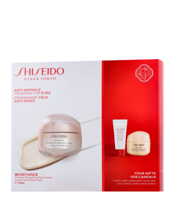 Shiseido Benefiance Set mit Wrinkle Smoothing Eye Cream 15ml-15ml-5ml