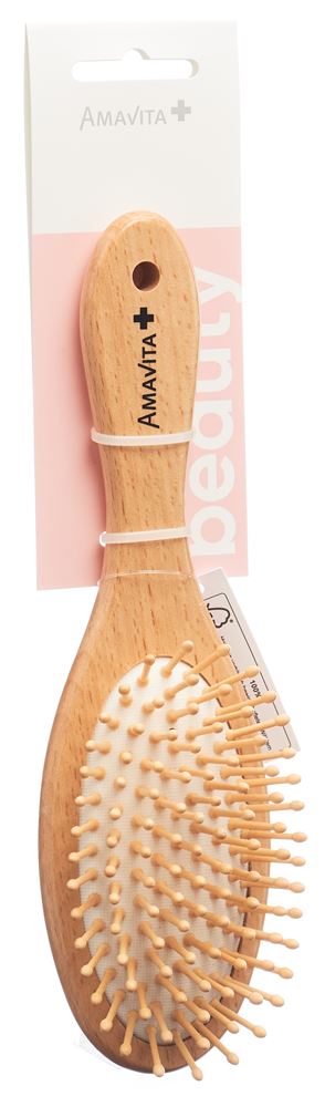Amavita Beauty Holzbürste gross oval Buchenholz 1 Stk