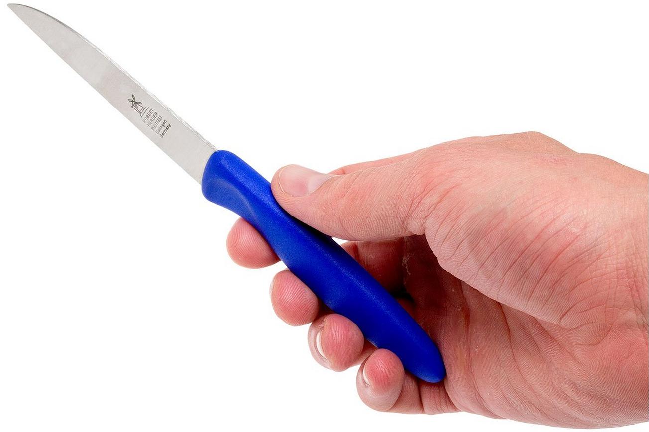 Robert Herder straight classic schilmes roestvaststaal, blauw, 8,5 cm
