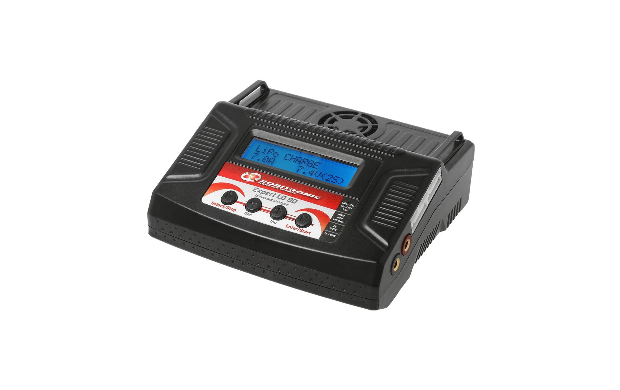 Ladegerät Expert LD 80 80W AC/DC, 1-6SModellbau Ladegerät für 1-6S LiPo und 1-15 Zellen NiMH Akkus