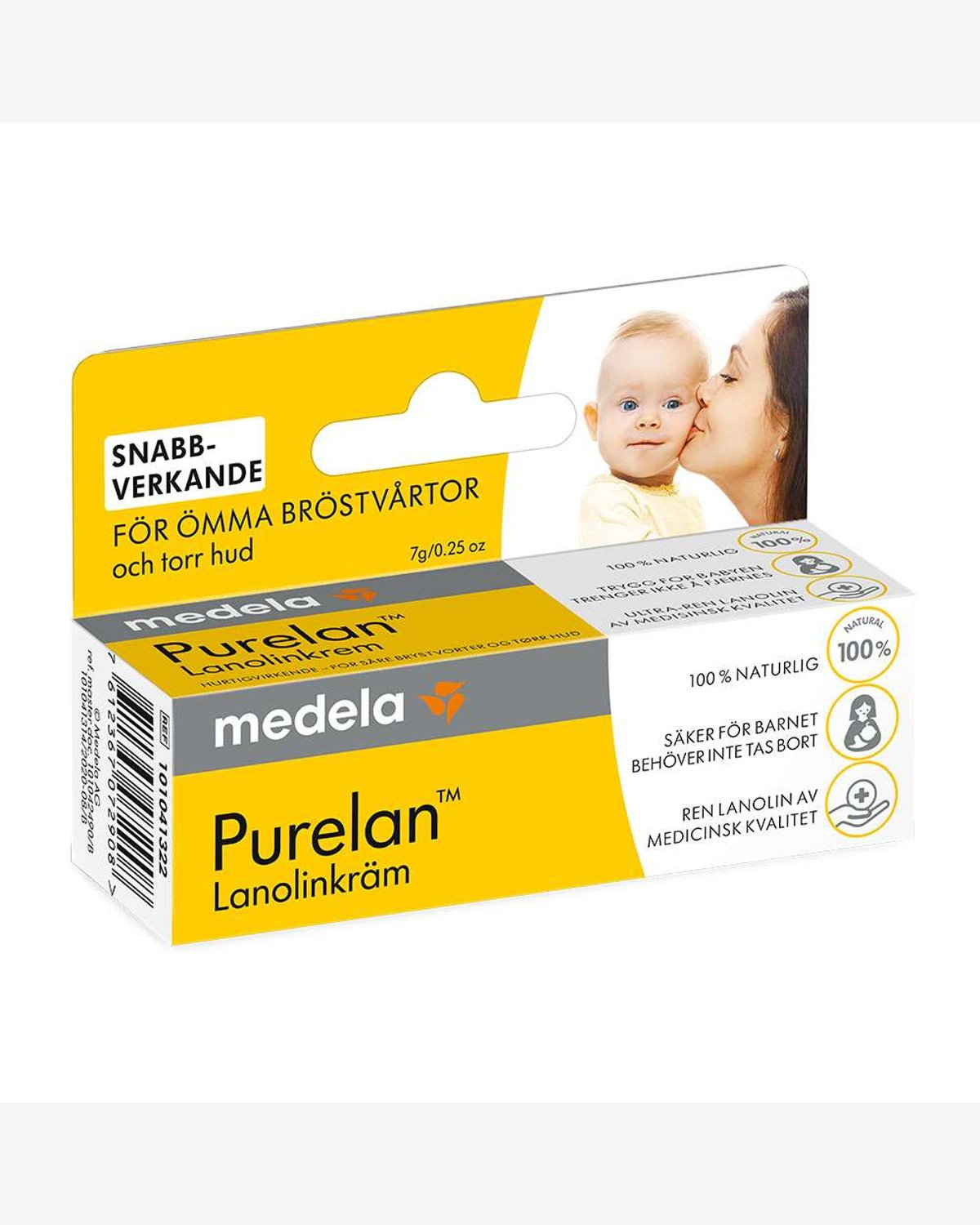 Brystvortekrem Purelan™ – 100% Naturlig Lanolinkrem – 7g