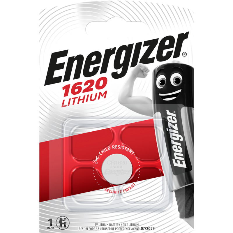 Energizer Knopfbatterie, CR1620, 1 Stück