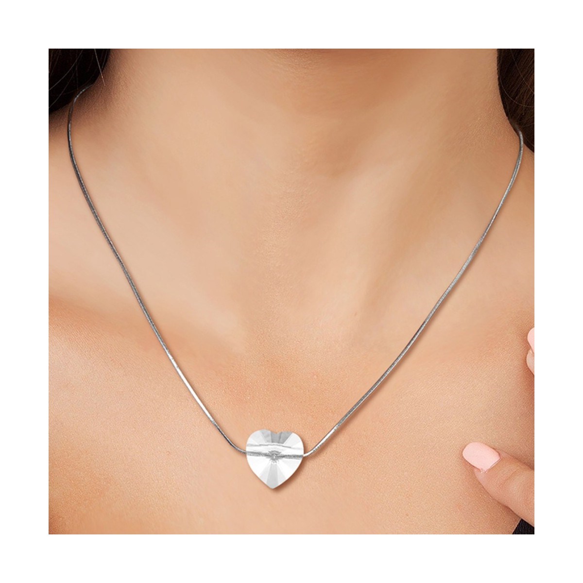 Collier coeur SC Crystal orné de Cristaux scintillants