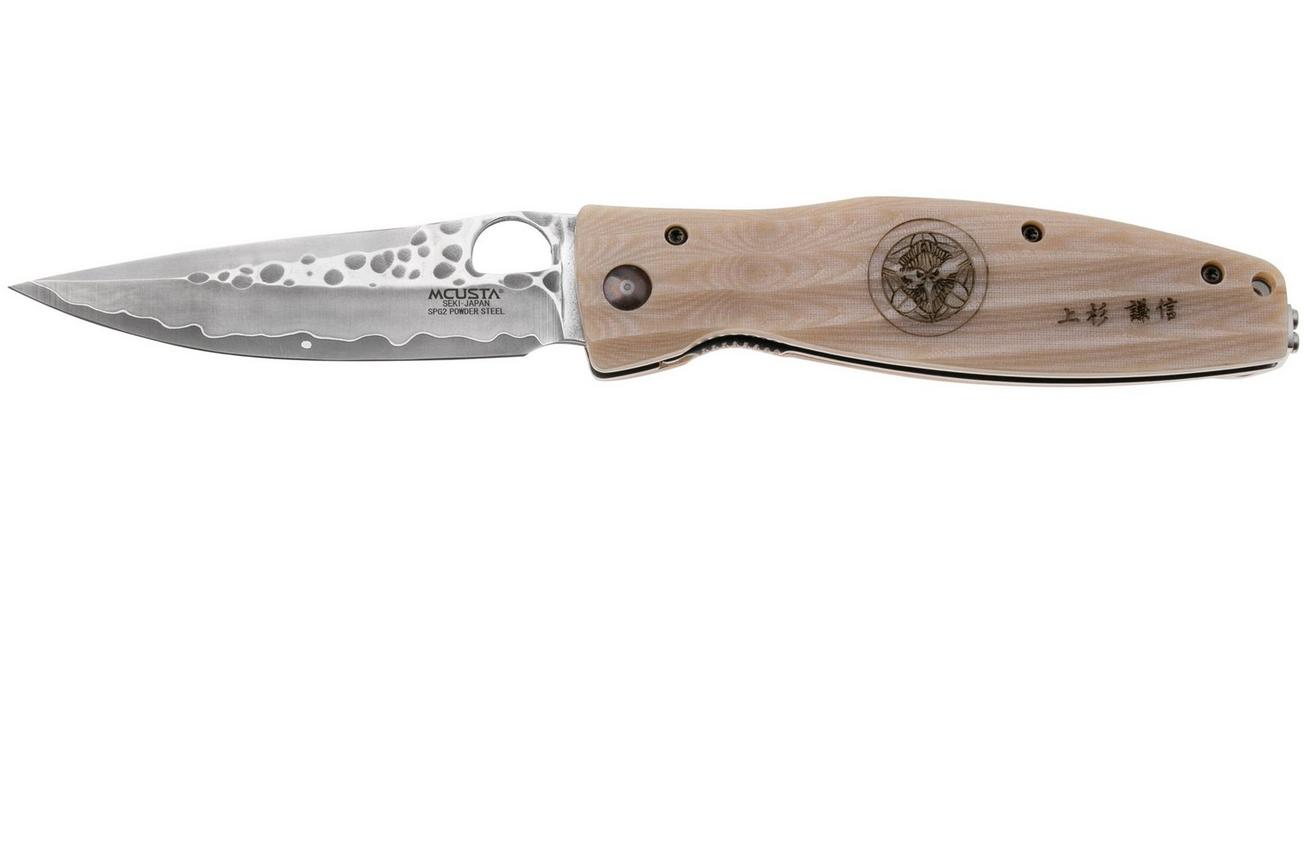 Mcusta MC-0185G Sengoku Uesugi Kenshin SPG2, white micarta, herenmes
