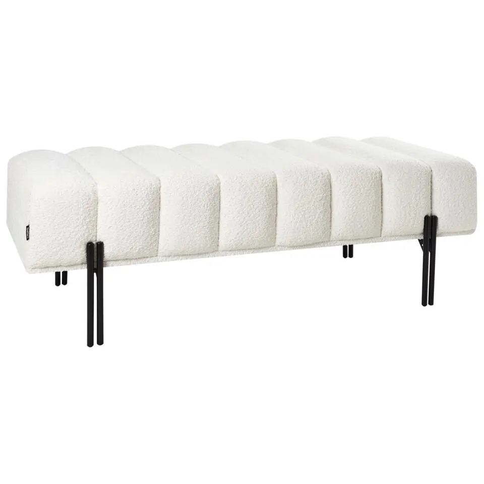CAREY - Bankje - Gebroken wit - Polyester