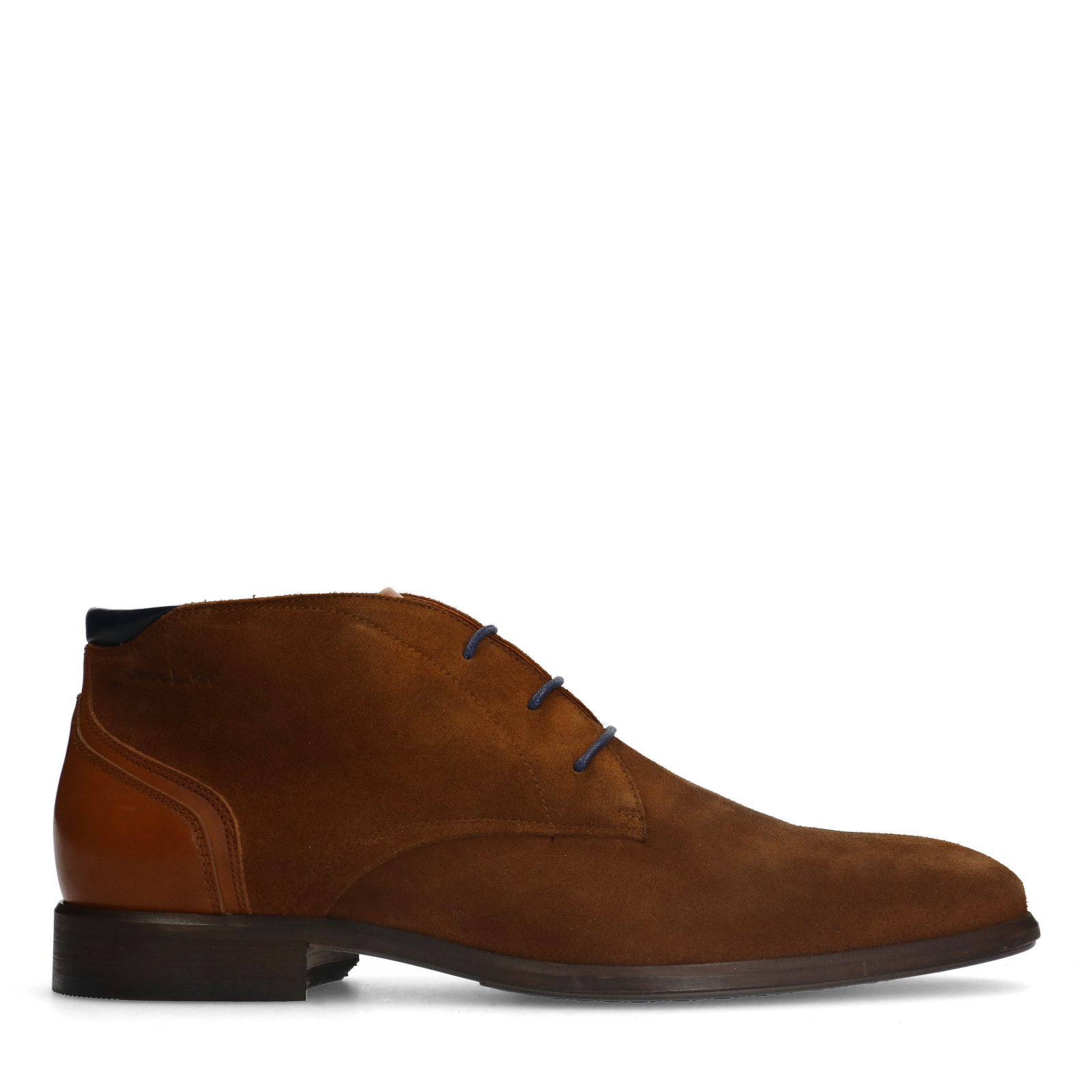 Cognac suède veterboots