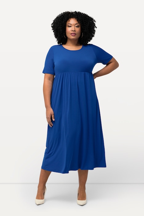 Jerseykleid, Empirenaht, Rundhals, Halbarm, Taschen