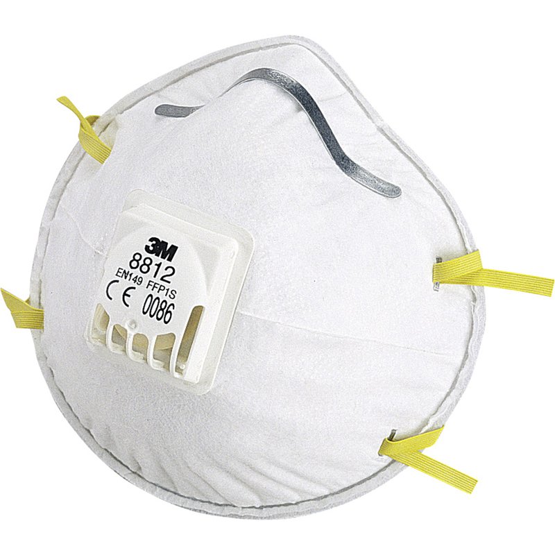 Masque protection 3M 8812 FFP1 avec soupape - Boîte de 10