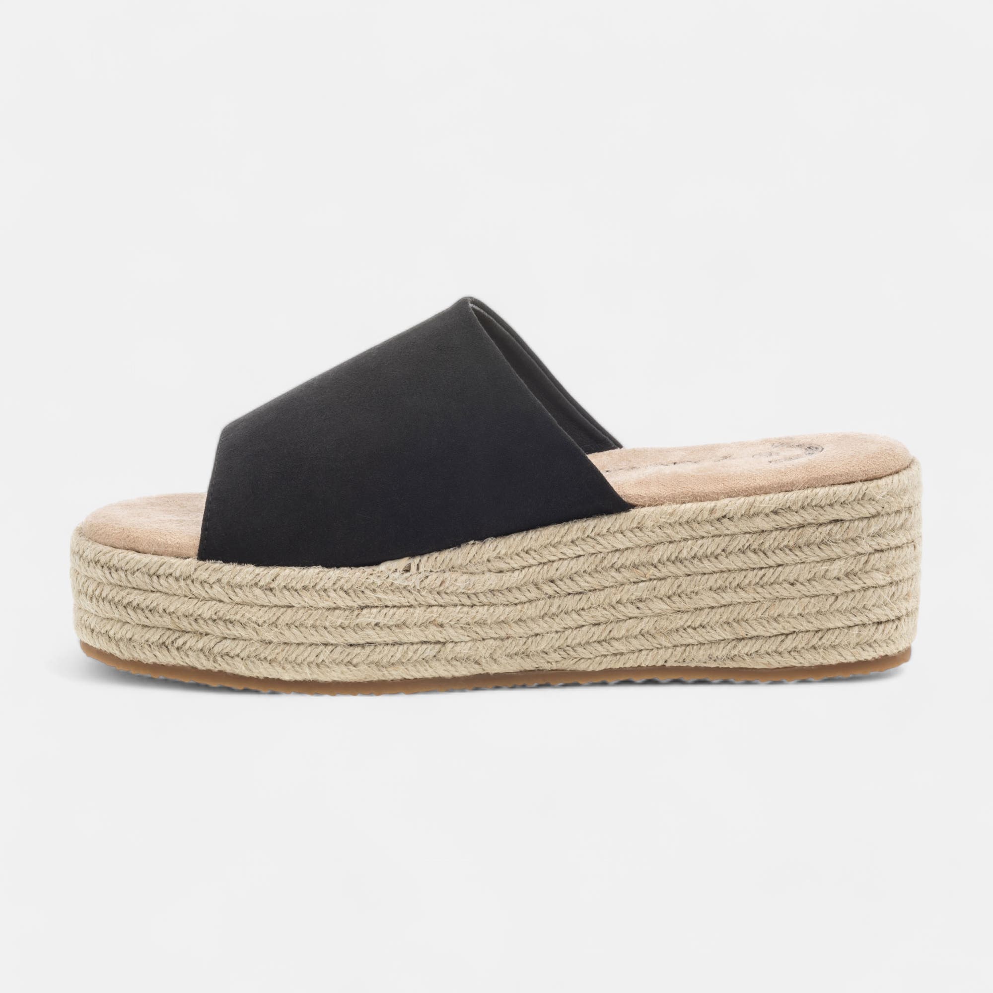 Espadrilles à talon compensé Femme noir