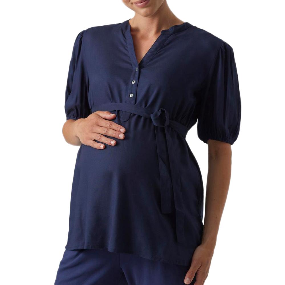 Mamalicious Blouse de Grossesse Marine Femme Mamalicious Mercy Lia