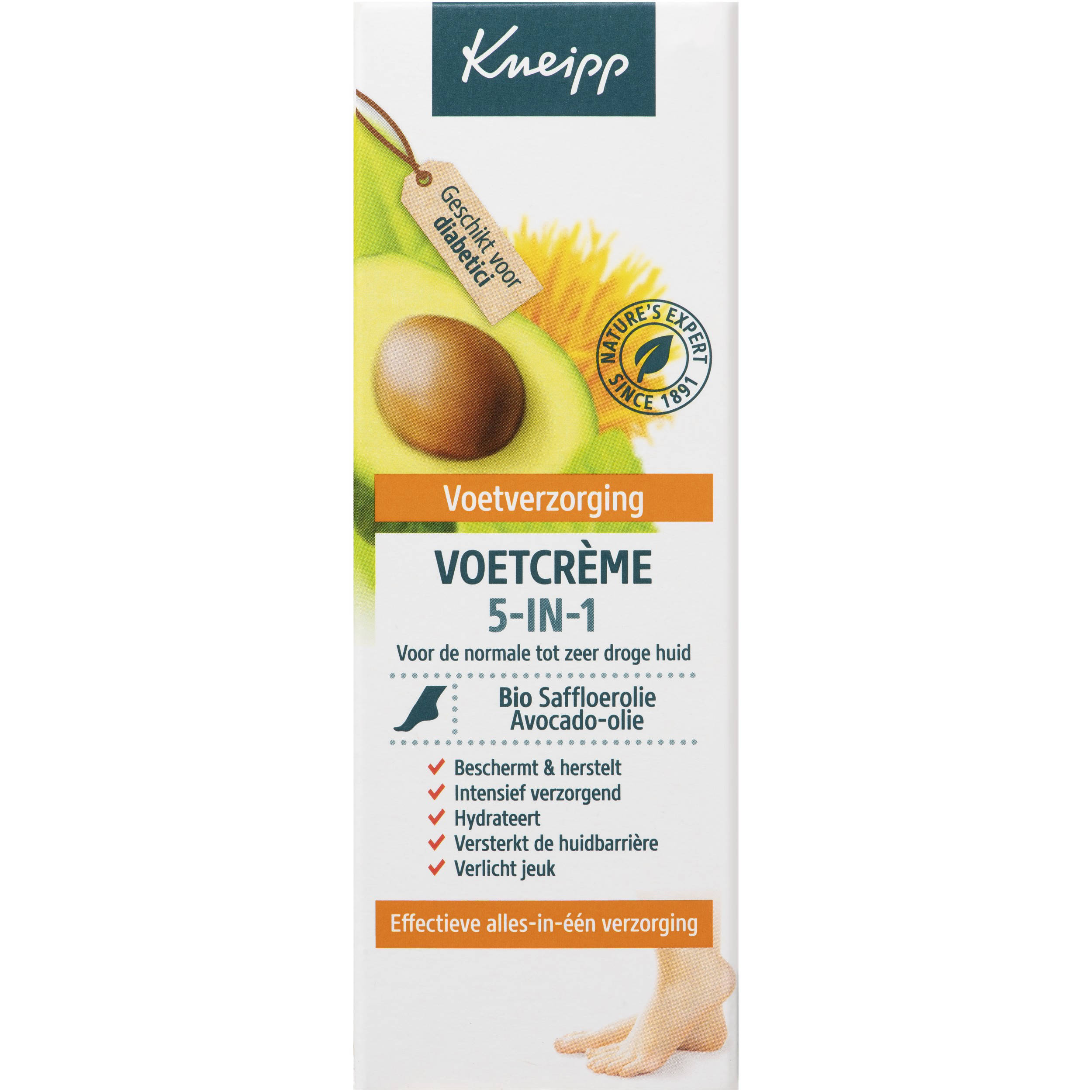 Kneipp 5-in-1 voetencrème - 75 ml