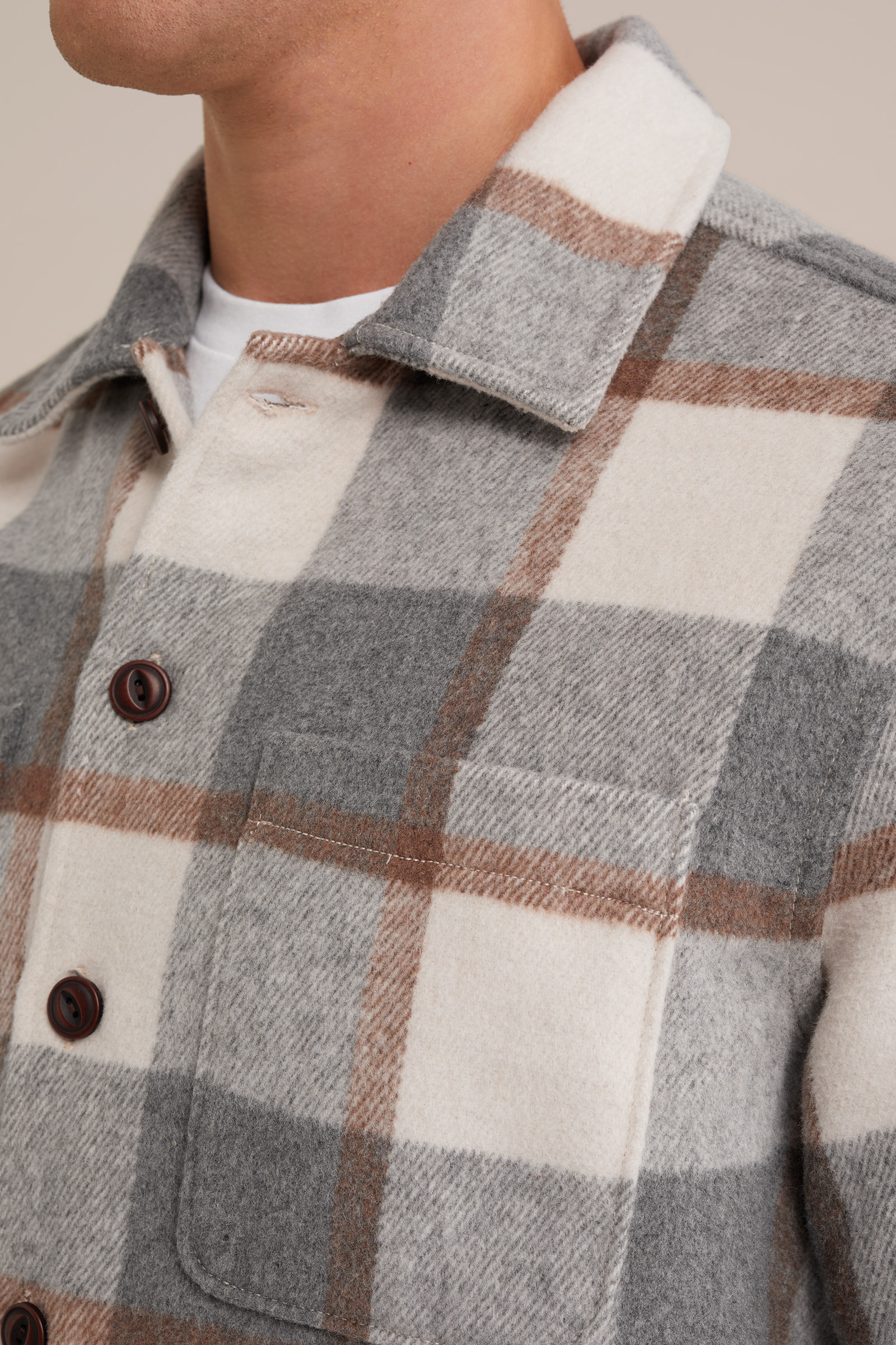 overshirt met dessin WE Fashion Grijs
