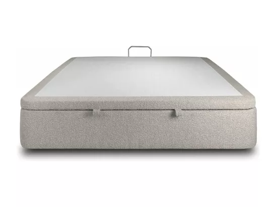 Sommier Coffre Bouclette Gris 180x200 H39cm