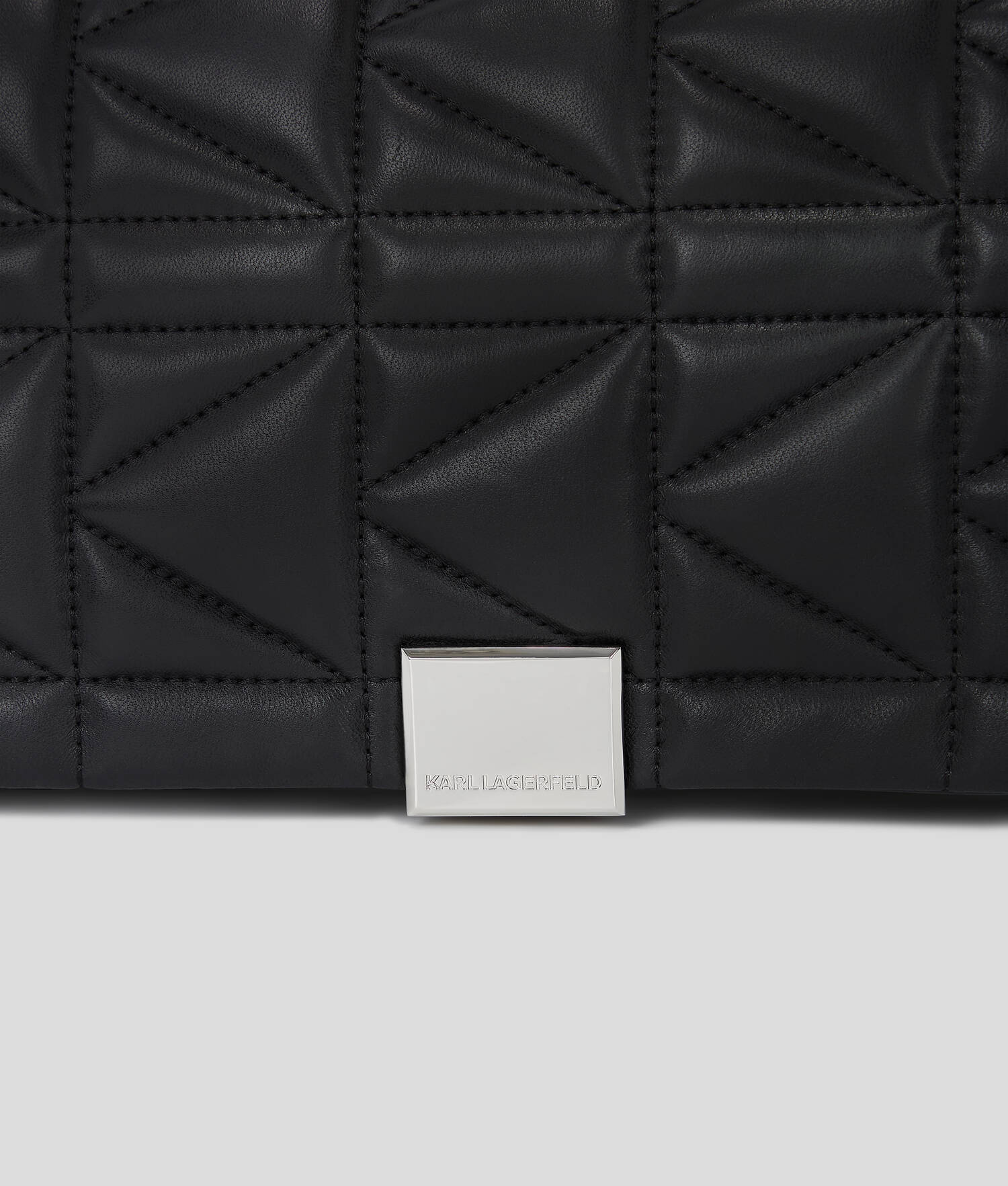 SAC PORTÉ ÉPAULE DE TAILLE MOYENNE K/KUILT - Noir-Nickel