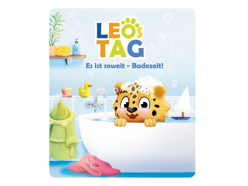 Tonies Hörbuch Leos Tag – es ist so weit – Badezeit Hörspiel mit Liedern
