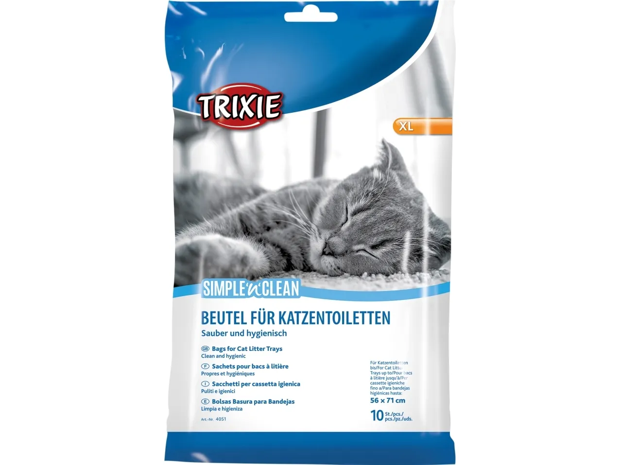 Trixie 10 ps. t/kattetoilet 56 × 71 cm, XL