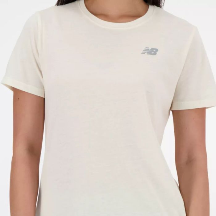 New Balance Dame Sport Essentials Heathertech T-Shirt Grøn