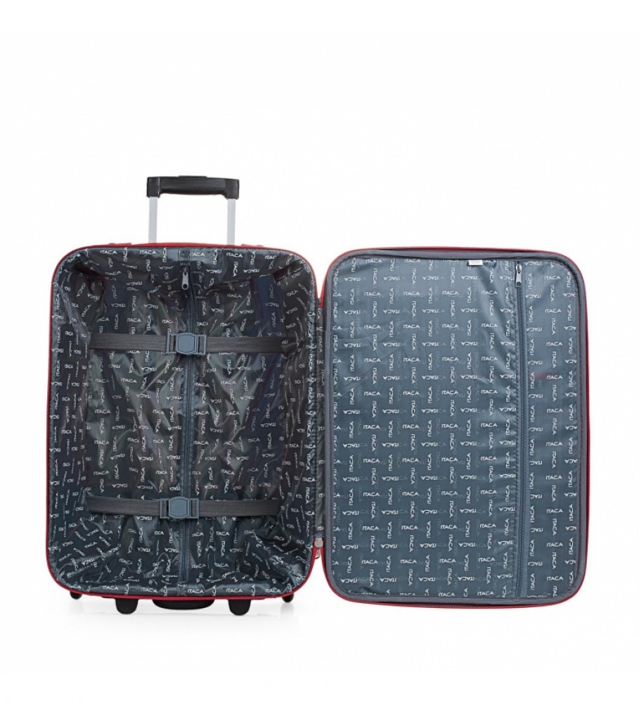 Mala de cabine ITACA com 2 rodas T71950 Vermelha - 55x39x18cm -
