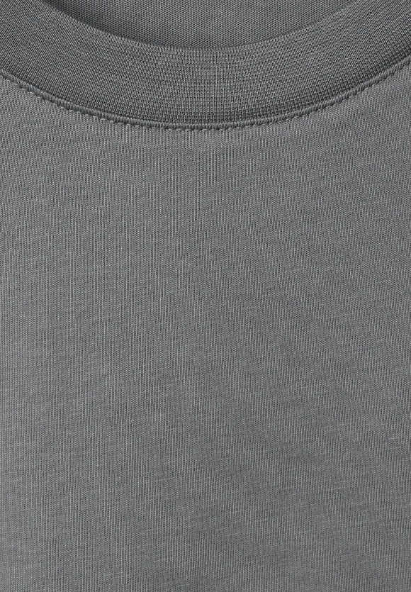 Basic T-Shirt in Unifarbe - light iron grey