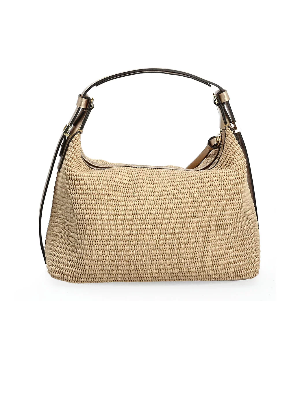 PETIT EMILIA RAPHIA ET CUIR METALISE
