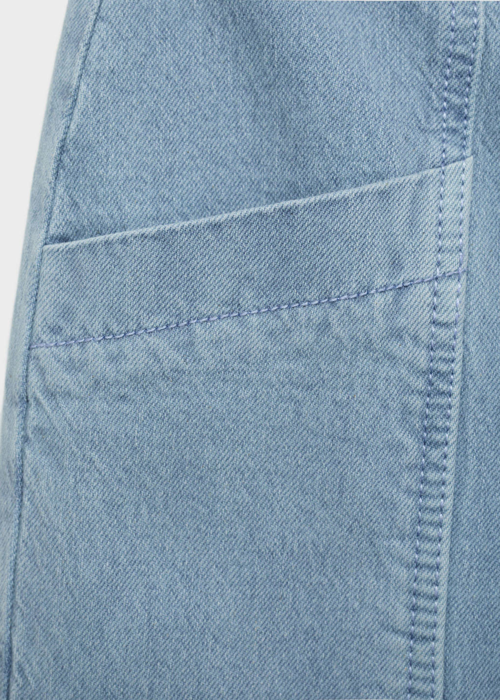 MANGO TEEN wide leg jeans middenblauw