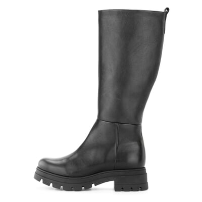 Damen-Lederstiefel, Schwarz