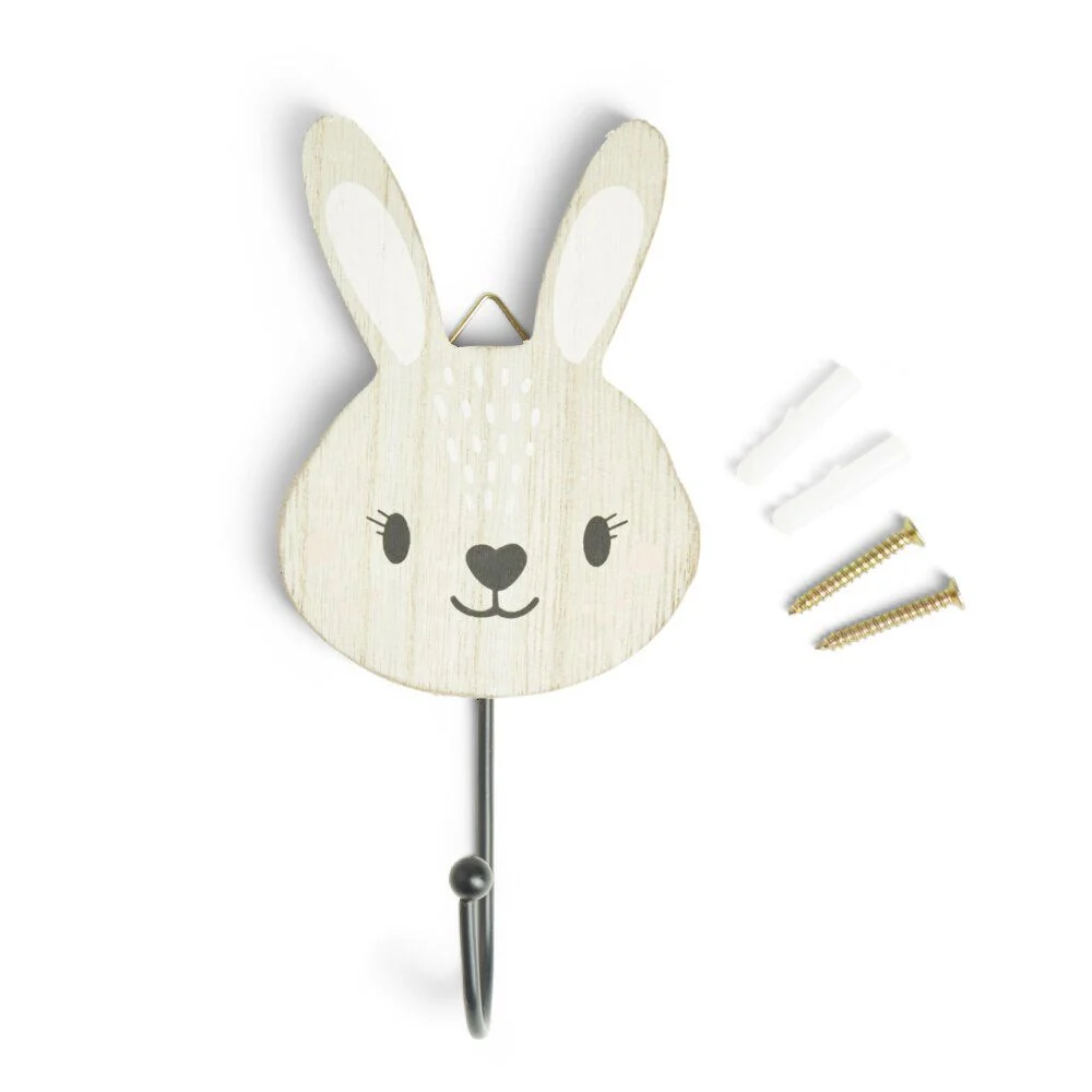 Patère enfant forme animal 10xH15cm - 4 modèles