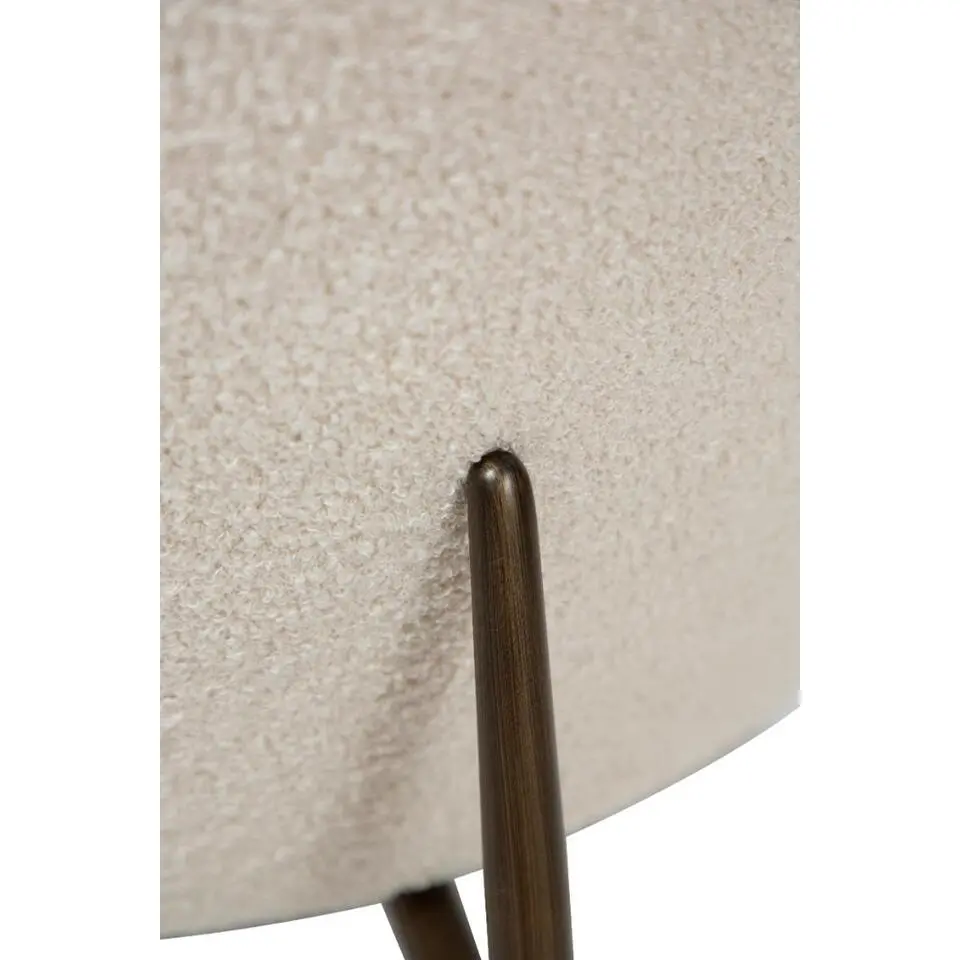 Hioshop Orbit Dan-Form fauteuil bouclé wit