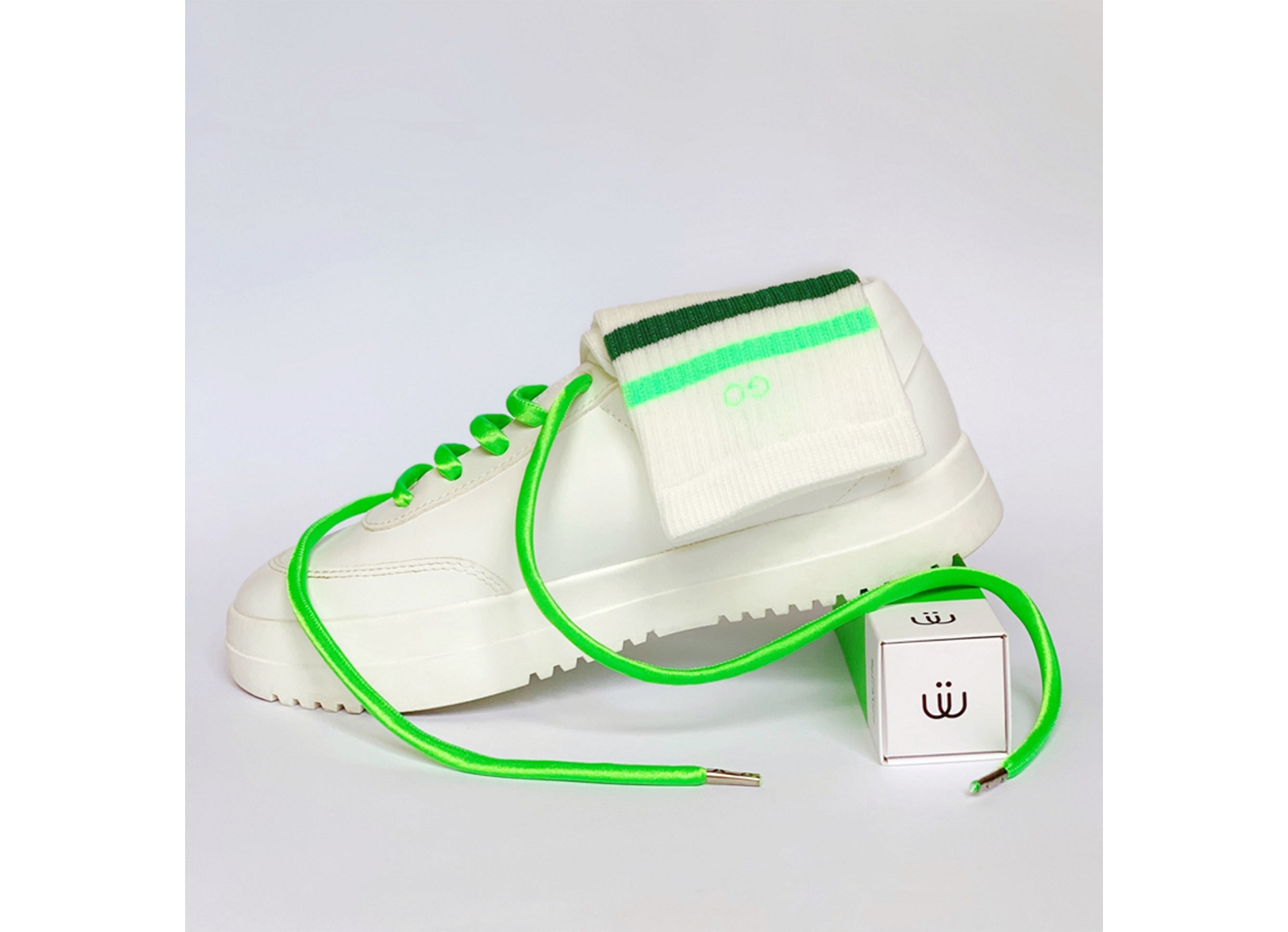 Lacets neon vert fluo