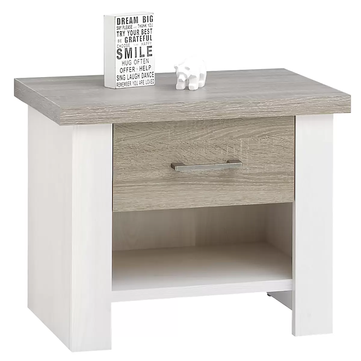 Bettanlage Luca 180 x 200 weiss,Sonoma Eiche