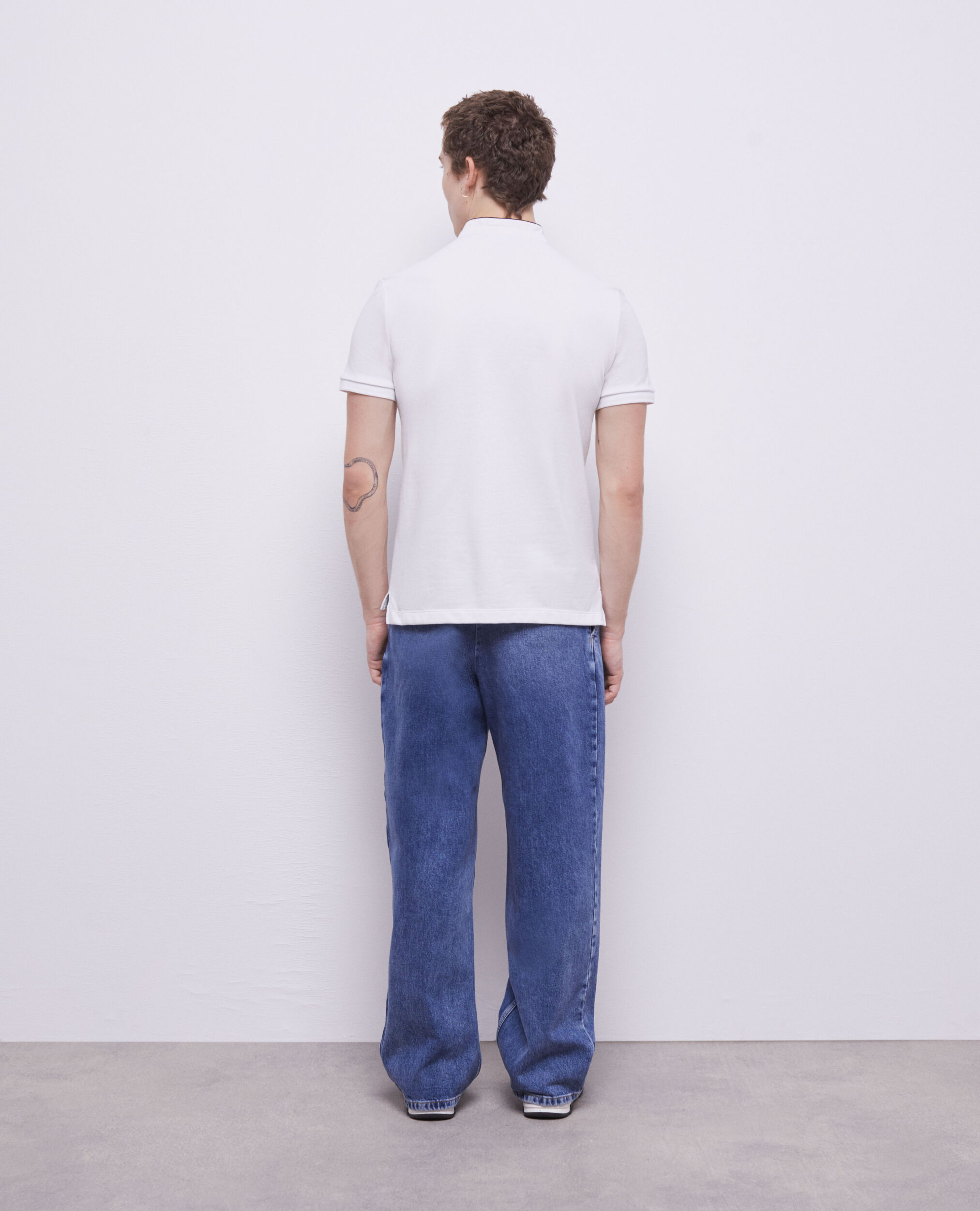 Polo col officier blanc