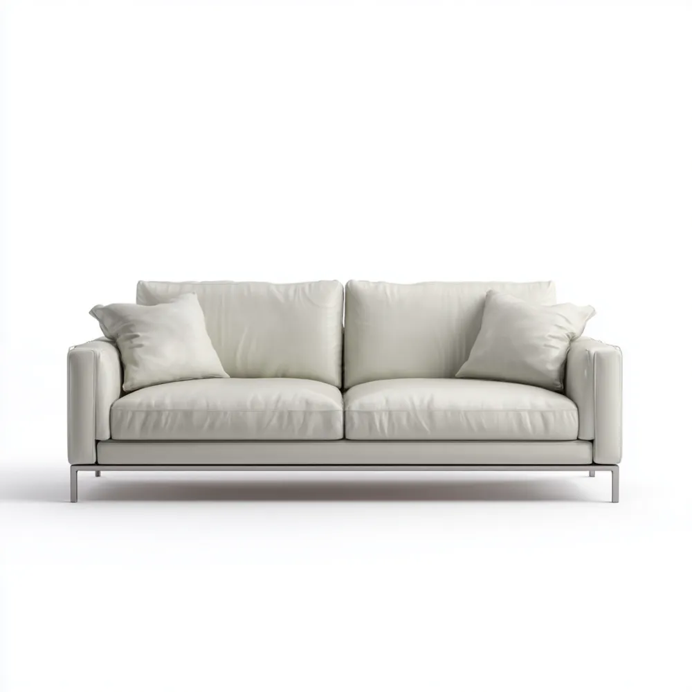 2-Sitzer-Sofa Leder 190x85x90 cm - Creme - Modernes Design