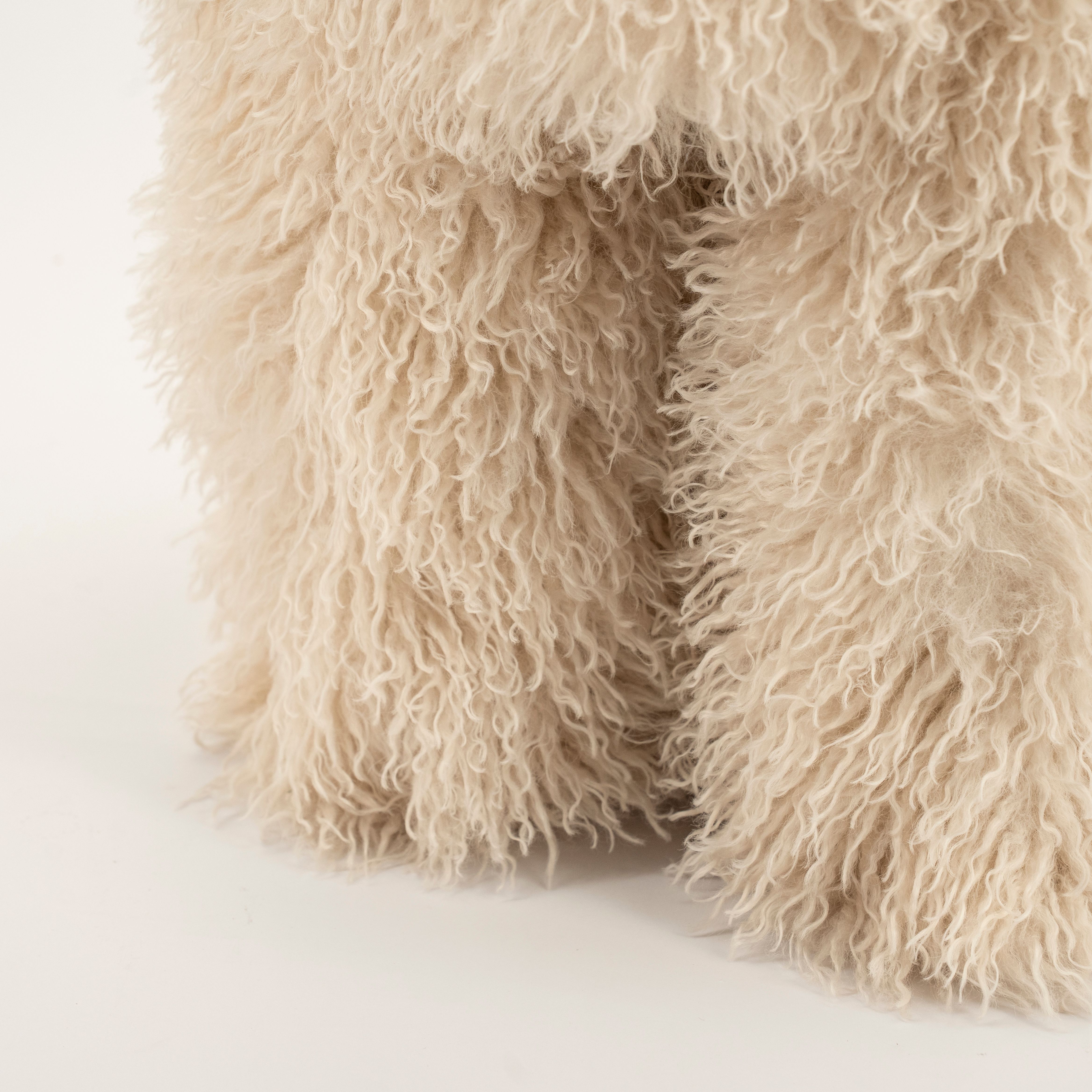 Poef Beige 250237 Doodly ⌀40  x H43 cm