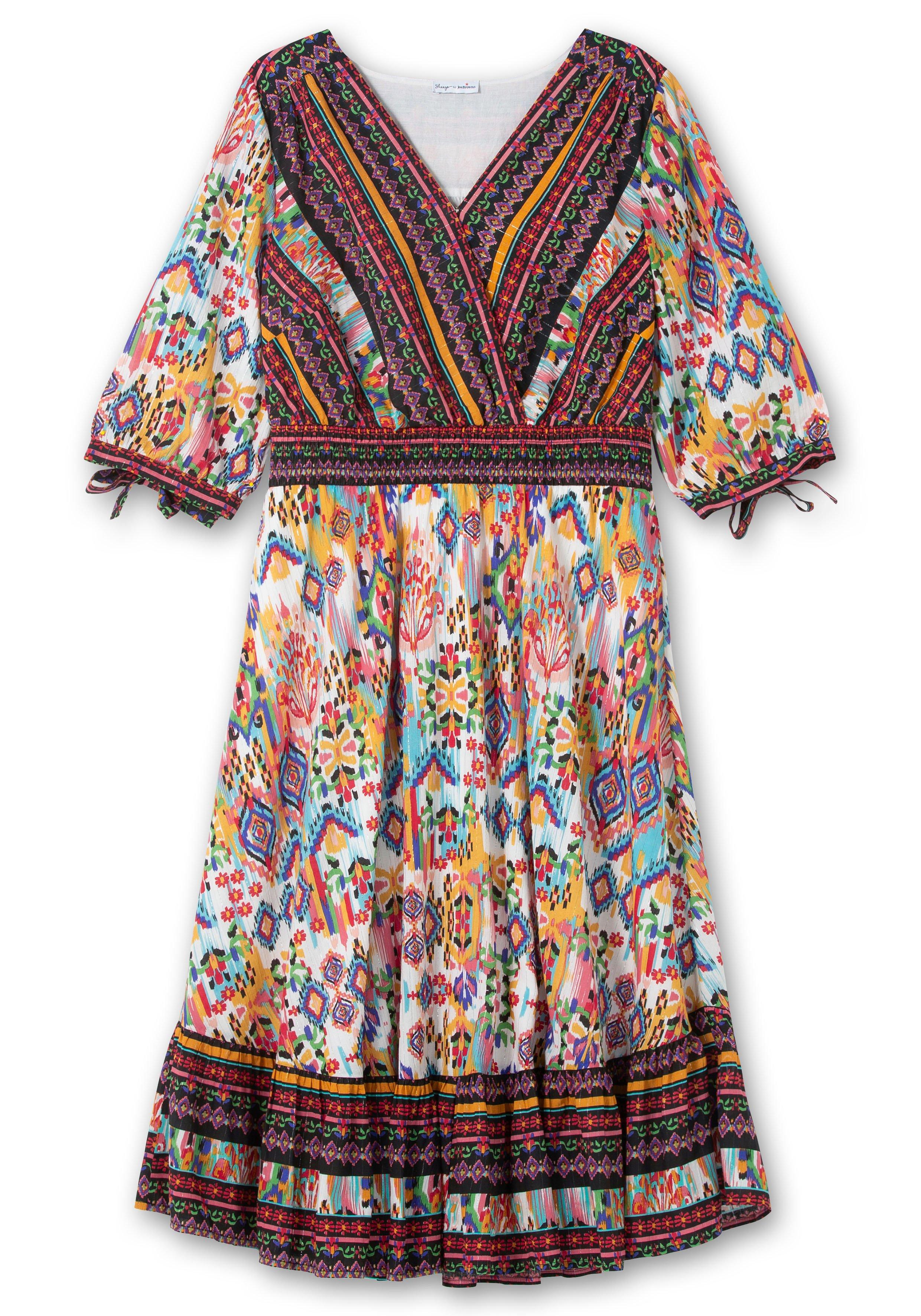 Maxikleid im Boho-Stil, mit Bordürendruck