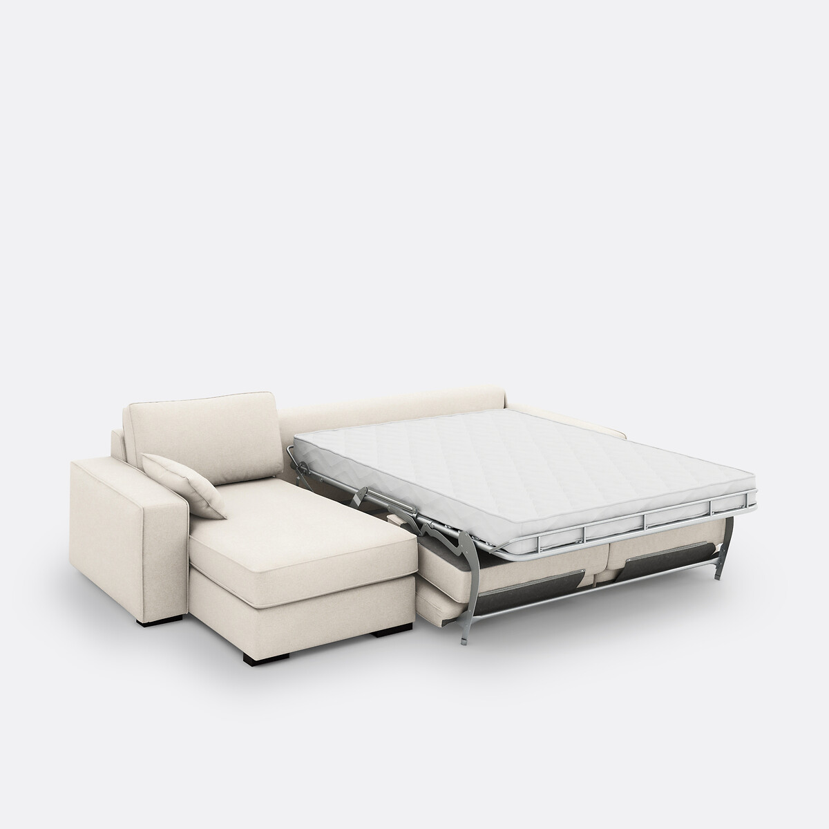 LA REDOUTE INTERIEURS<br>Sofá-cama de canto em tecido texturizado, Bultex, Cécilia