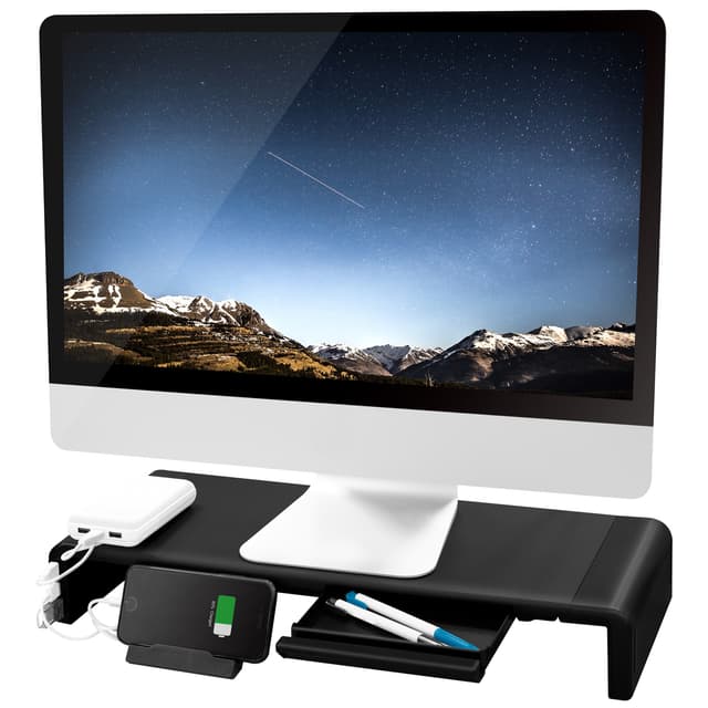 Skærmstativ 63 cm med USB-hub 3-port