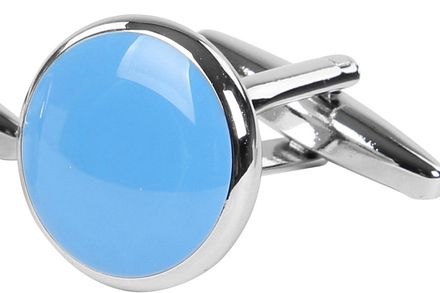 Manchetknoop Rond Blauw NR92 Suitable Manchetknoop NR92 kopen