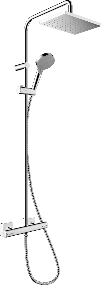 Hansgrohe Vernis Shape opbouw regendouche met vierkante hoofddouche chroom