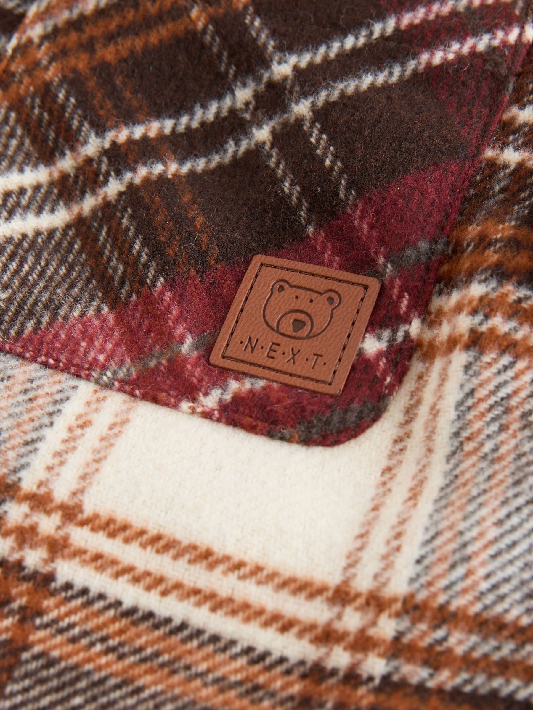 Rood geruit - Geruite shacket met borgvoering (3mnd -7jr)