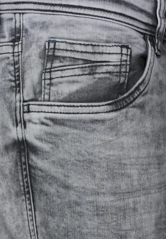 Skinny Fit Jeans - light grey random wash
