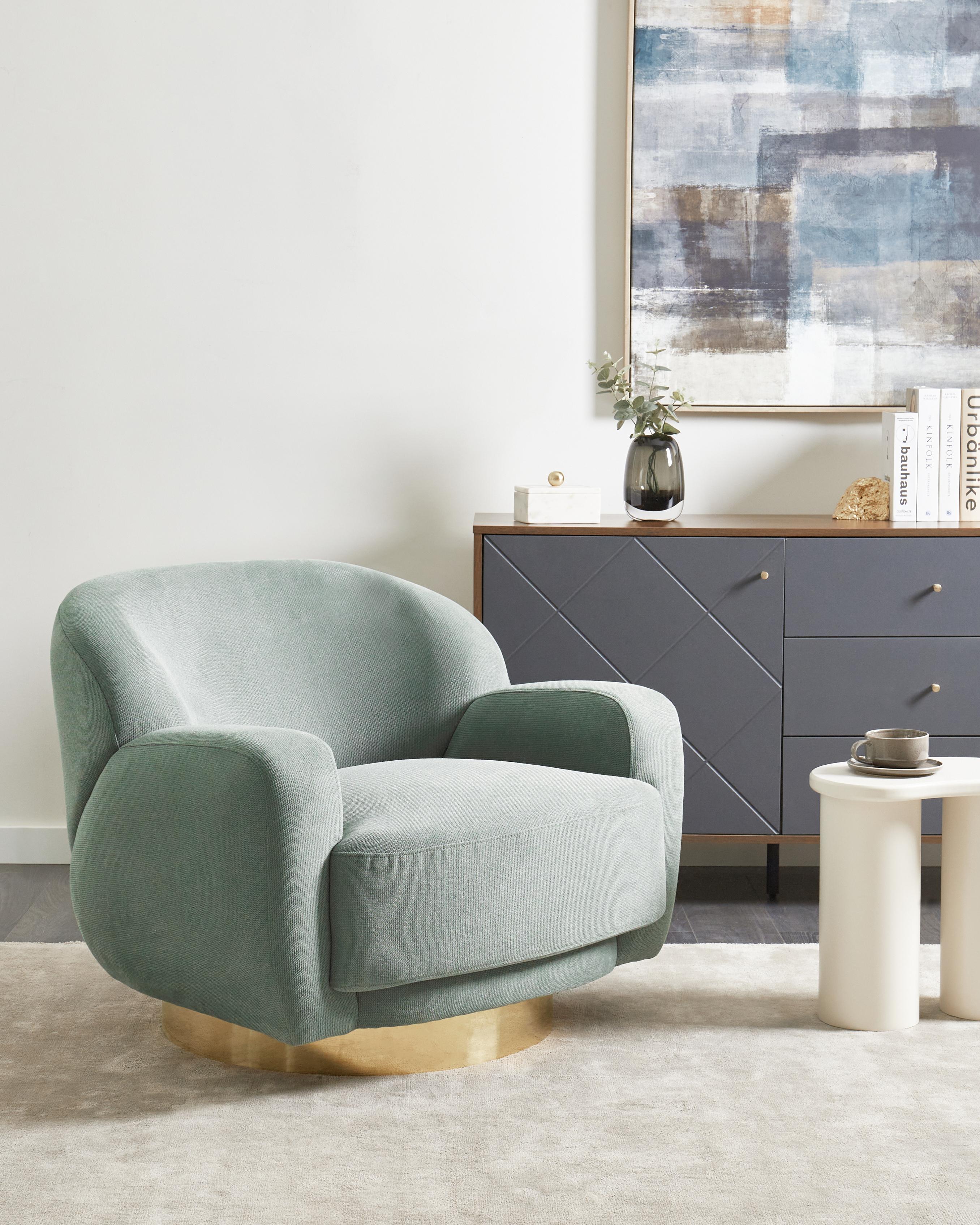 Fauteuil LEJRE Stof Lichtgroen
