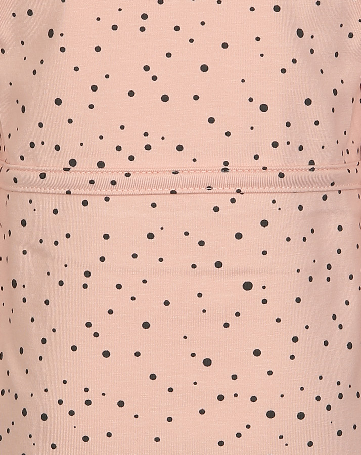 Langarm-Kleid LIZ – AOP in pfirsich rosa