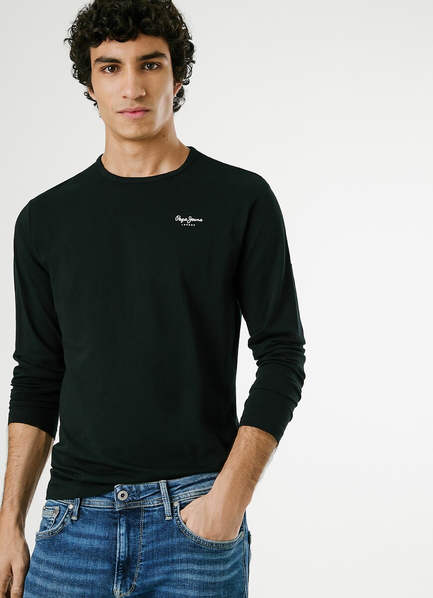 PEPE JEANS<br>Camiseta original de manga comprida com elastano