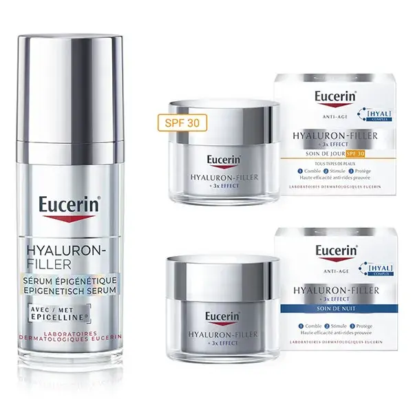 Rotina Facial Antienvelhecimento Eucerin HYALURON-FILLER com Efeito 3x