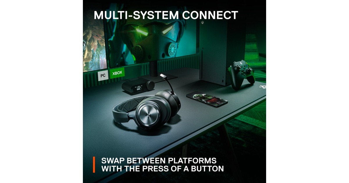SteelSeriesArctis Nova Pro Wireless X over-ear gaming headset  (Zwart, Pc, PlayStation 4, PlayStation 5, Xbox One, Xbox Series X|S, Nintendo Switch)