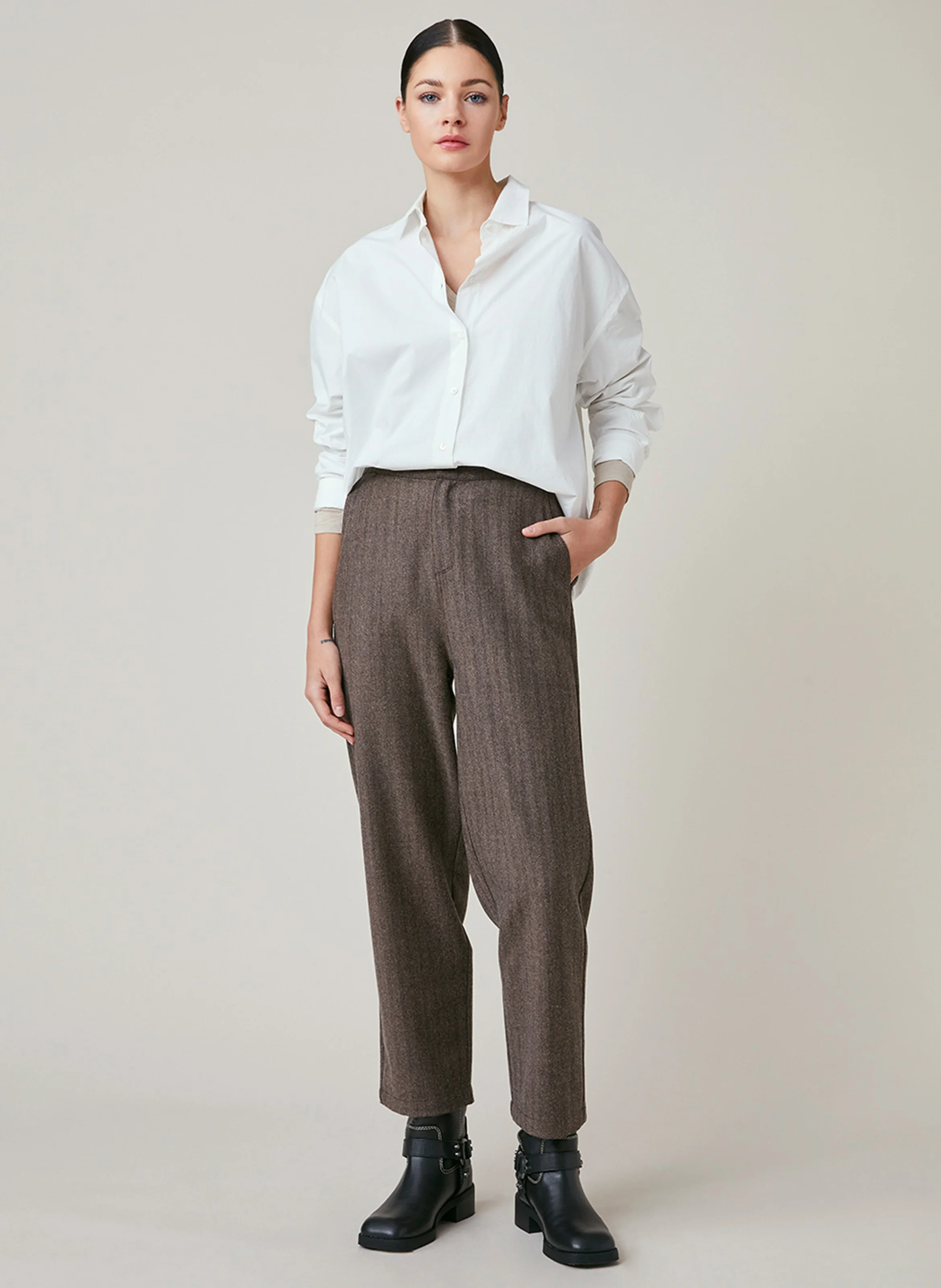 FOSSEA - Pantalon droit| Marron