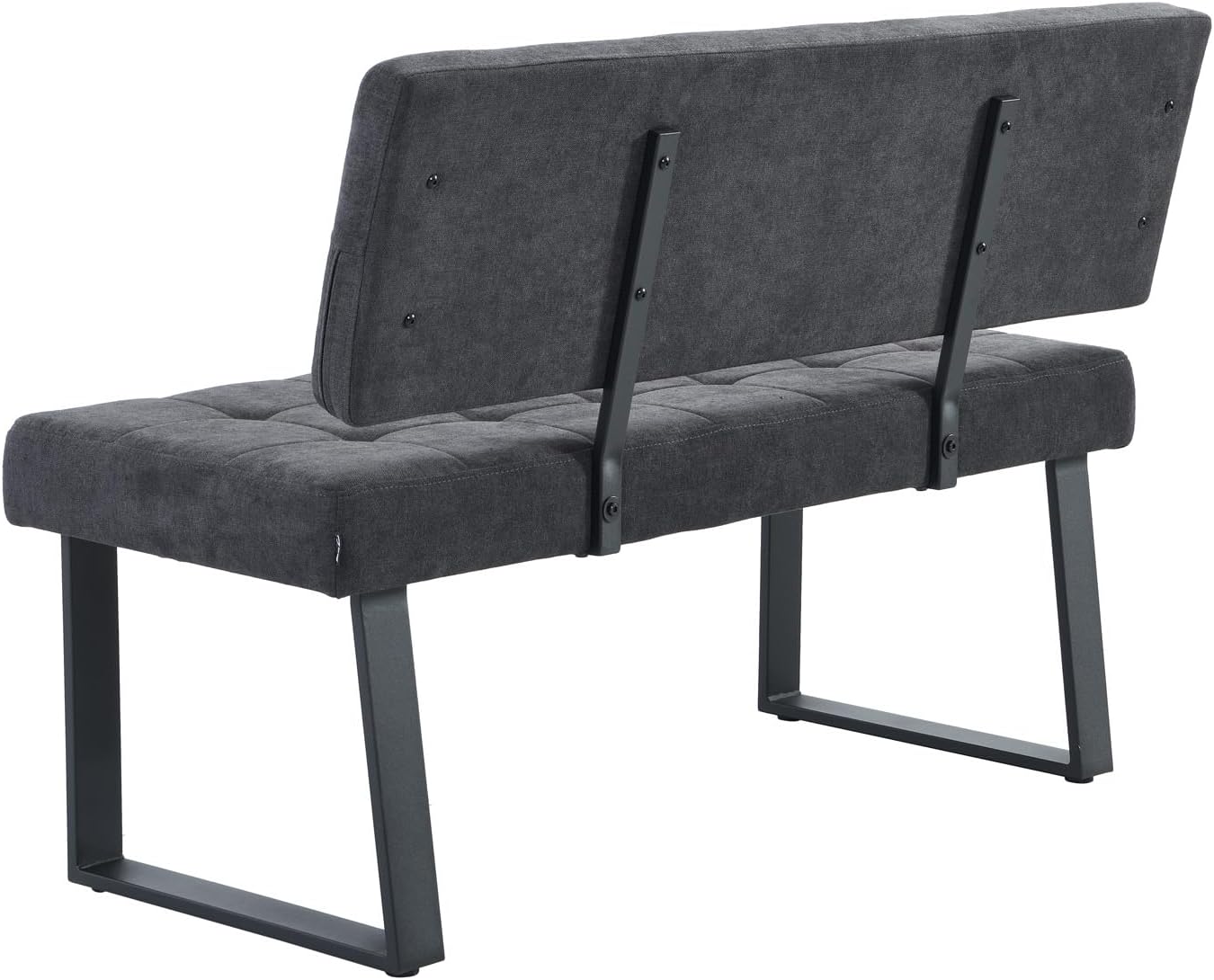 B&D home Sitzbank Sigfrid - Eckbank Esszimmer Mit Lehne, Sitzbank Flur, Pflegeleichter Bezug In Microfaser Anthrazit, Kaltschaum-Polsterung, Für Esszimmer, Küche & Flur, 120 cm