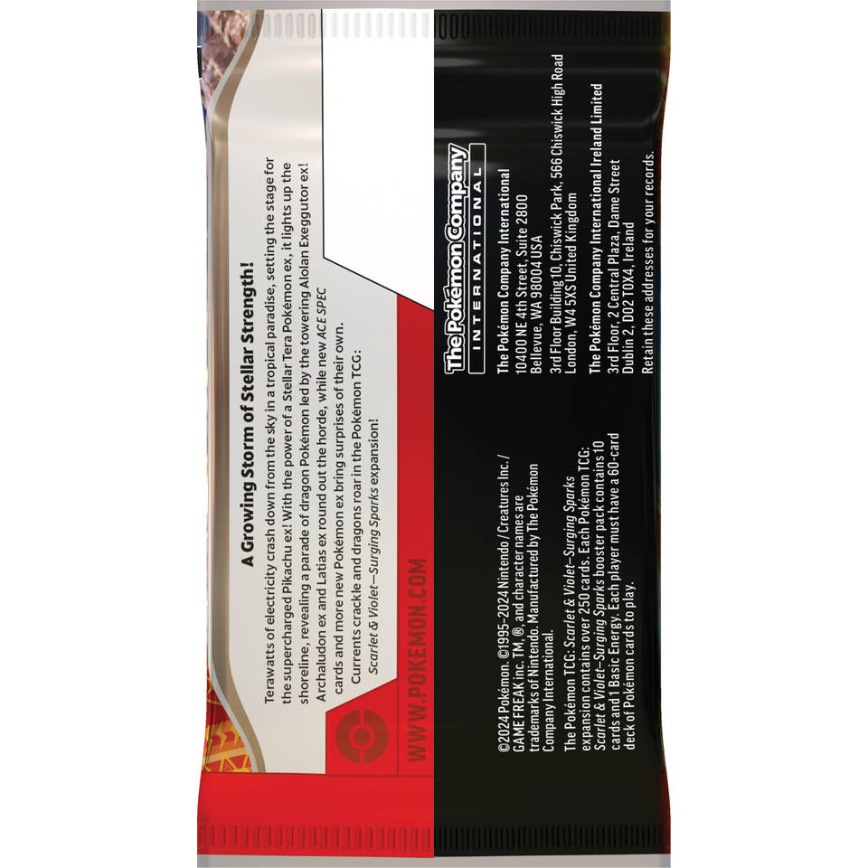 Pokémon TCG Scarlet & Violet Surging Sparks booster