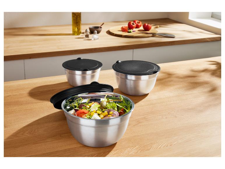 Set van 3 RVS schalen